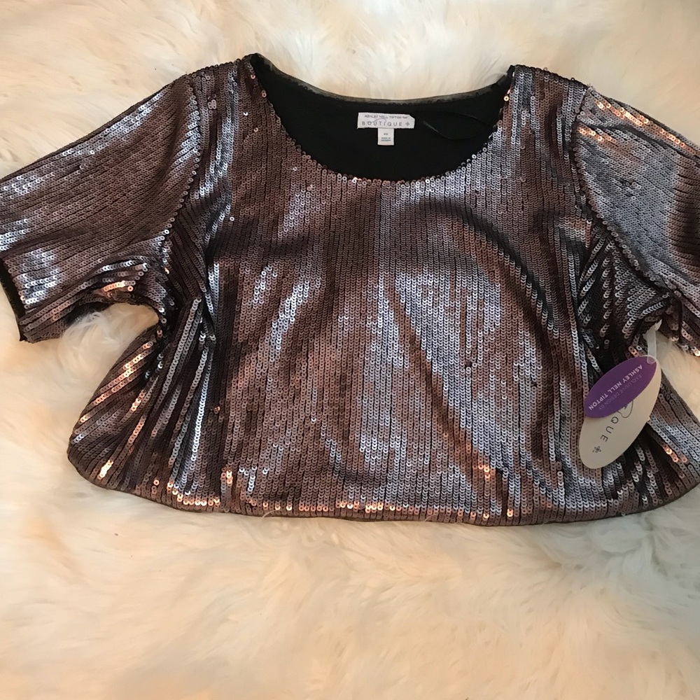 Rose gold crop top new with tags